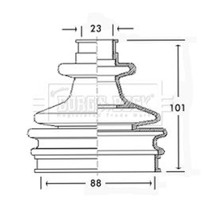 Borg & Beck Drive Shaft Bellow Kit Wheel Side BCB2201