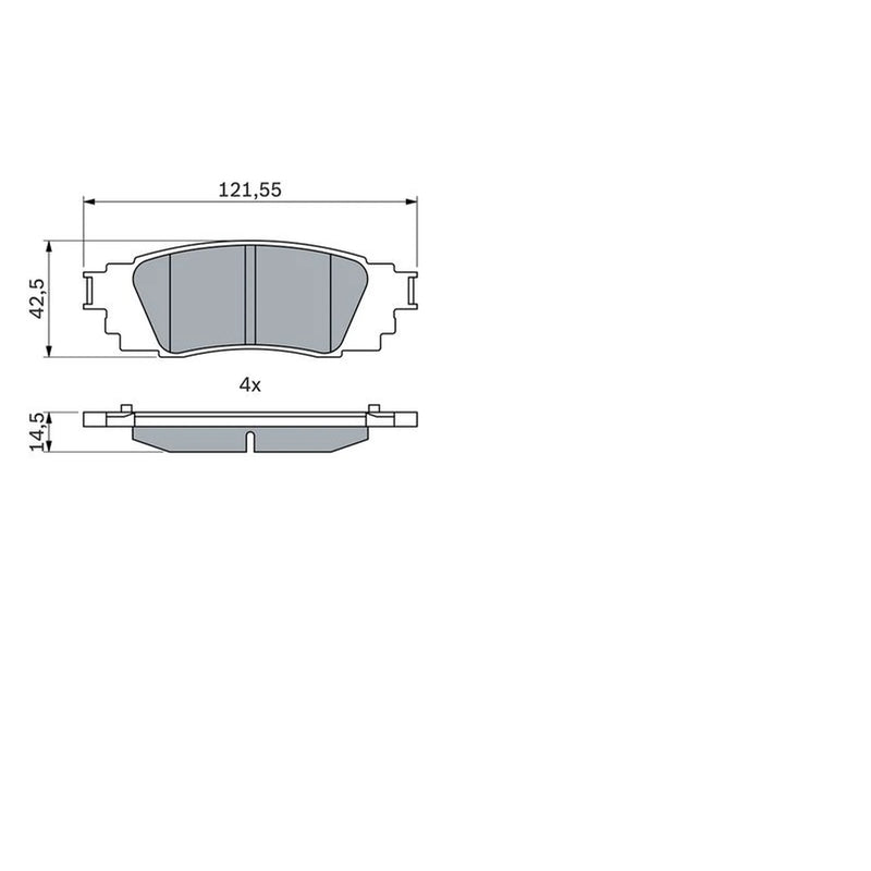 Bosch Front & Rear Pads fits Toyota C-Hr 2016 on 1.2 1.8 2.0