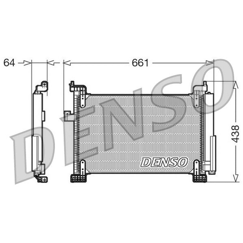 Denso Air Conditioning Condenser fits Fiat Multipla 1999-2000 1.9