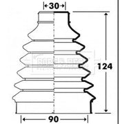 Borg & Beck Drive Shaft Bellow Kit transmission sided Thermopla BCB2898