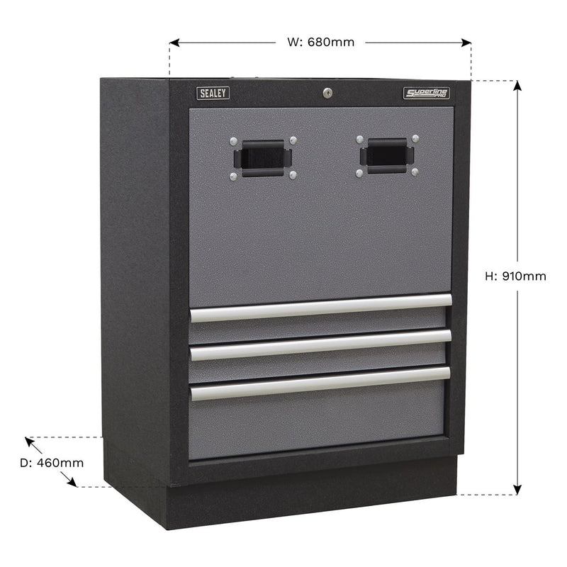 Sealey Modular Reel Cabinet 680mm APMS63 Sealey - Dynamic Drive