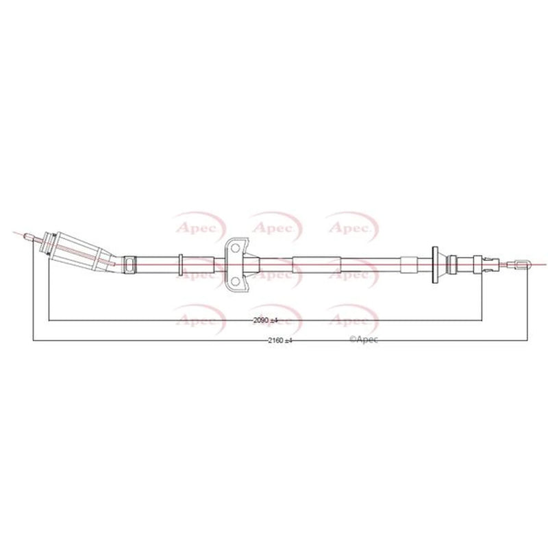 Apec Handbrake Cable Left Rear CAB1857