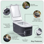 Sealey Cool Box 16L Portable 12V/230V