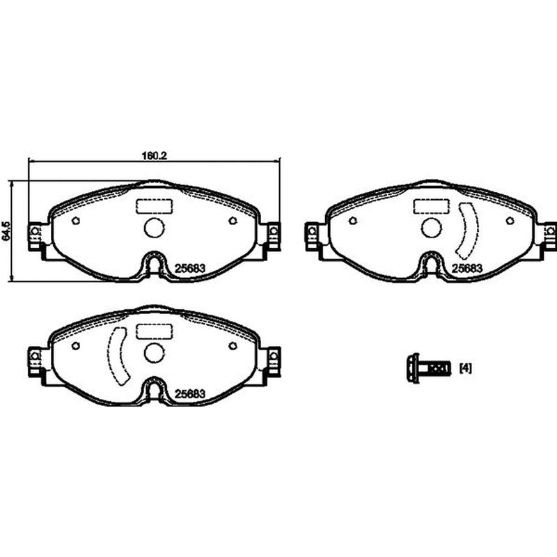 Mintex Front Brake Pad Set fits Audi A1 2018 on
