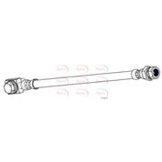 Apec Brake Hydraulic Hose Line Rear fits Seat Leon 2013-2020 2.0