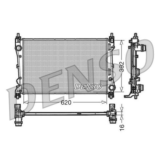 Denso Engine Radiator fits Fiat Doblo Cargo 2010-2023 1.3 1.4