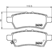 Mintex Rear Brake Pad Set fits Nissan Navara NP300 2005-2007 2.5