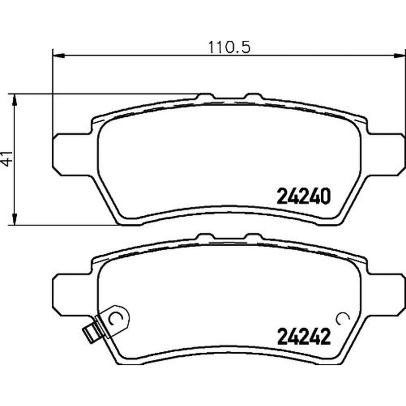Mintex Rear Brake Pad Set fits Nissan Navara NP300 2005-2007 2.5