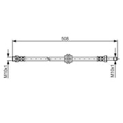 Bosch Brake Hydraulic Hose Line Front fits BMW 3 2000-2005