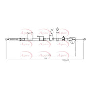 Apec Handbrake Cable Right Rear fits Toyota Auris 2006-2018 1.2 1.6 2.2