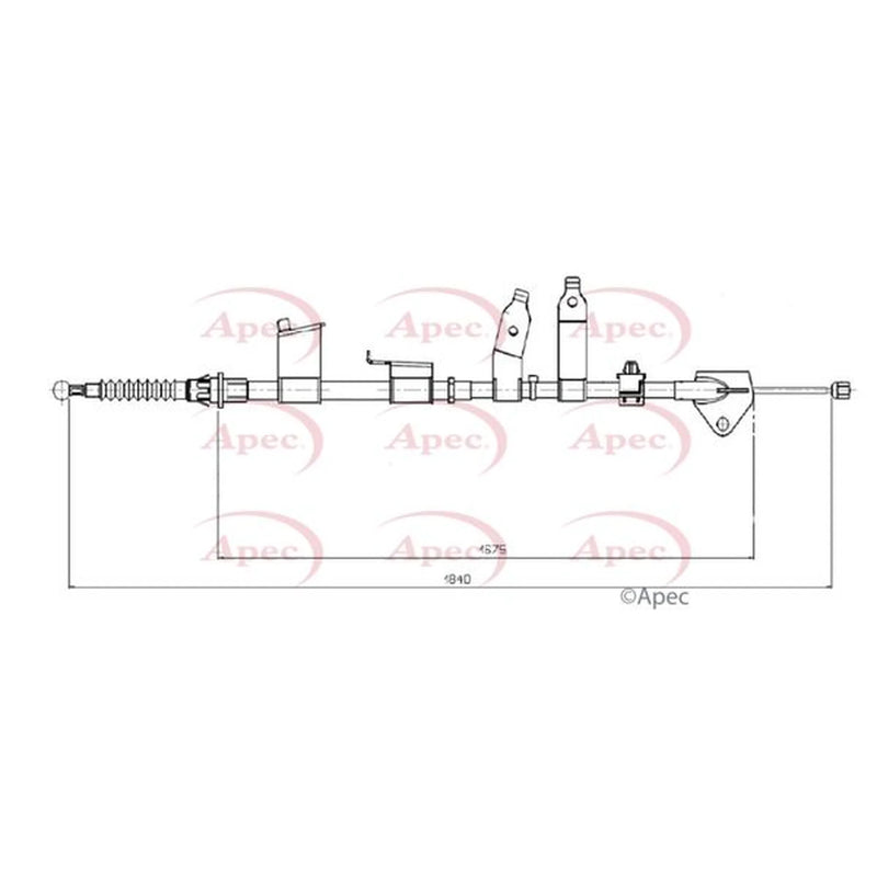 Apec Handbrake Cable Right Rear CAB1865