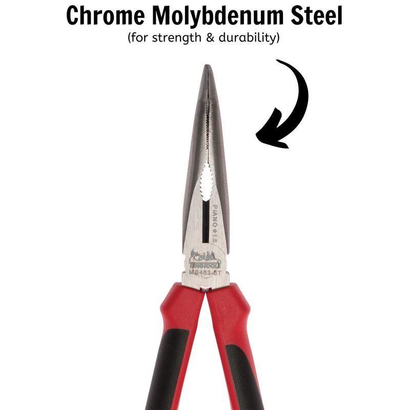 Teng Tools Bent Long Nose Plier TPR Grip 210mm Teng Tools - Dynamic Drive