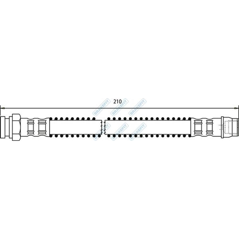Apec Brake Hydraulic Hose Line Rear fits Citroën C2 2003-2012 1.1 1.4 1.6