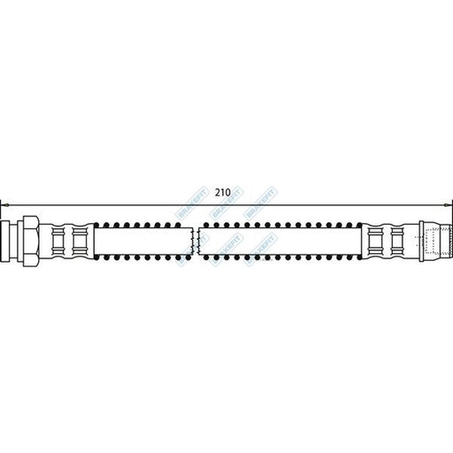 Apec Brake Hydraulic Hose Line Rear fits Citroën C2 2003-2012 1.1 1.4 1.6