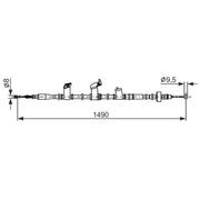 Bosch Handbrake Cable Rear fits Kia Picanto II 2011-2017 1.0 1.2