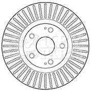 Key Parts 2 x Vented Front Brake Discs KBD4605-x2