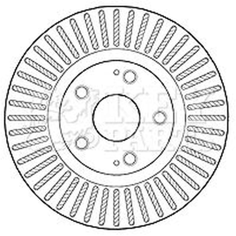 Key Parts 2 x Vented Front Brake Discs KBD4605-x2