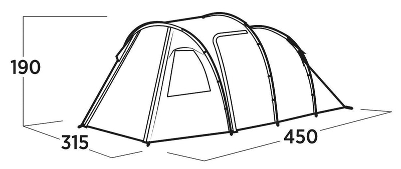 Easy Camp Hidra 5 Pole Tent Green 5 Person Easy Camp - Dynamic Drive