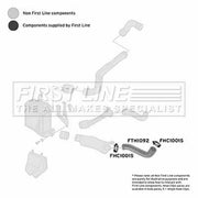 First Line Intercooler Turbo Charge Air Hose Front fits Audi A3 1996-2001 1.9
