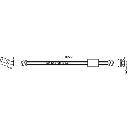 Juratek Brake Hydraulic Hose Line Fron fits Suzuki Jimny Closed Off-Road Vehicle