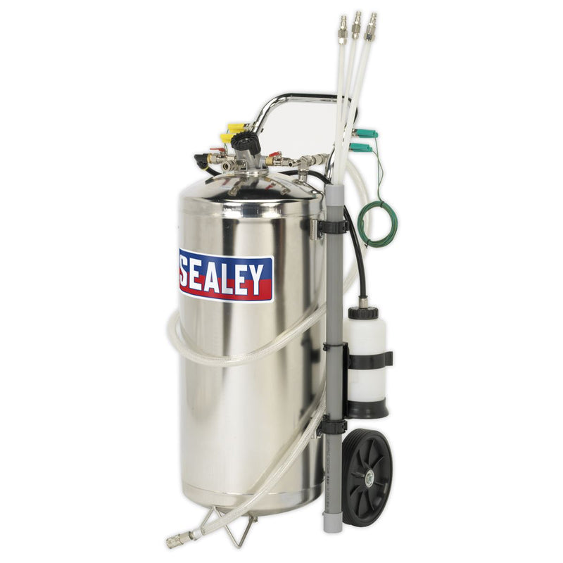 Sealey Air Operated Fuel Drainer 40L Stainless Steel TP200S Sealey - Dynamic Drive