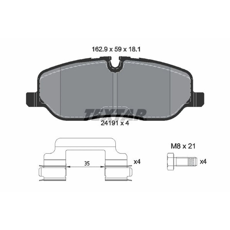 Textar Front Brake Pad Set 2419101