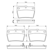 Bosch Front & Rear Pads fits Toyota Rav 4 2000-2005 1.8 2.0