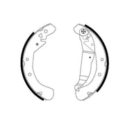 Mintex Brake Shoe Set Axle Kit fits Opel Astra F 1991-2001 1.4 1.6 1.7 1.8 2.0