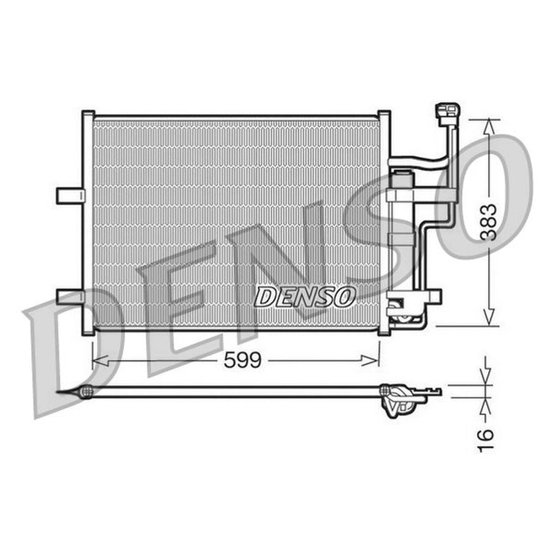 Denso Air Conditioning Condenser fits Mazda 3 2003-2009 1.3 1.6 2.0 2.3