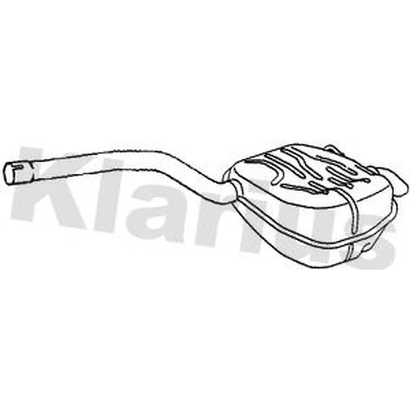 Klarius Box With Tail Pipe Rear fits Ford Galaxy II 2006-2015 1.6 1.8 2.0