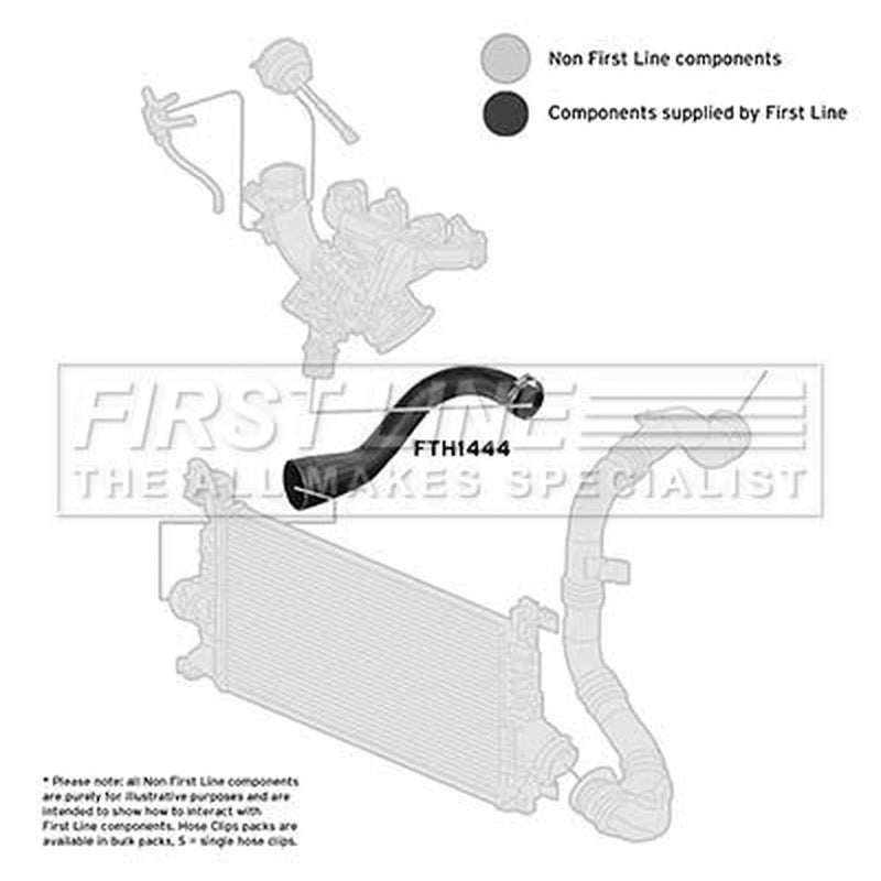 First Line Intercooler Turbo Charge Air Hose fits Chevrolet Cruze 2010 on 1.4