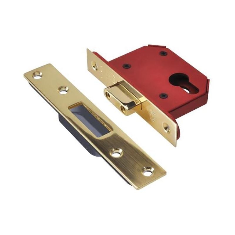 Union StrongBOLT 21EU EUS-PB-3.0 Euro Deadlock Plated Brass 81mm 3in UNION - Dynamic Drive