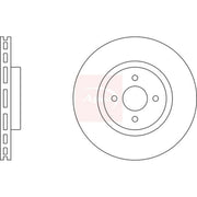 Apec 2 x Vented Brake Discs fits Ford Focus I 2002-2004