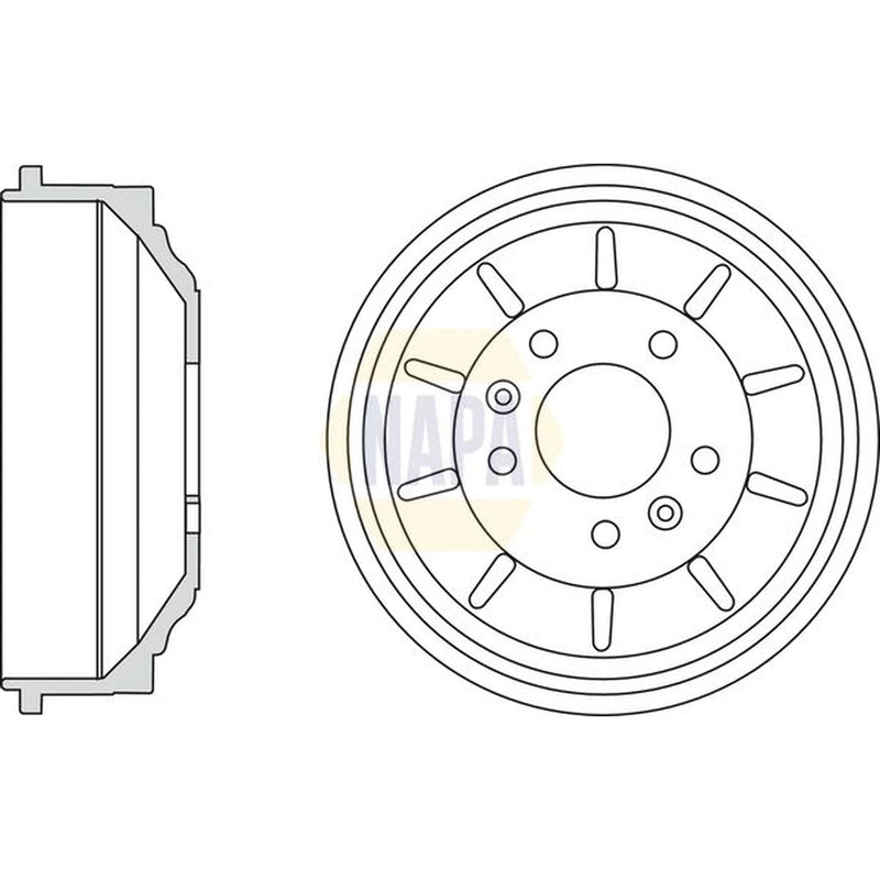 NAPA Brake Drum Assembly Rear NDR1040