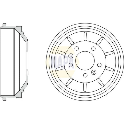 NAPA Brake Drum Assembly Rear NDR1040
