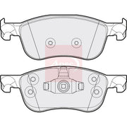Apec Front Brake Vented Discs & Pads fits Ford Fiesta VII 2018 on 1.5