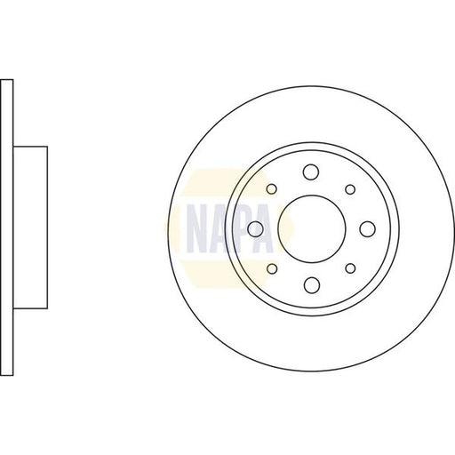 NAPA 2 x Solid Brake Discs fits Alfa Romeo Mito 2008-2018 0.9 1.3 1.4 1.6
