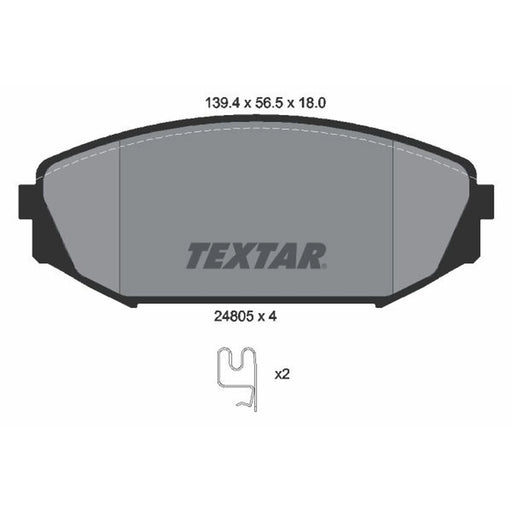 Textar Front Brake Pad Set 2480501