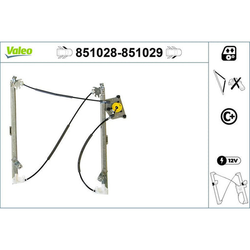 Valeo Electric Window Regulator Lifter Right Front 851029