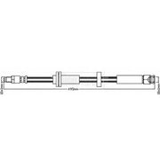Borg & Beck Brake Hydraulic Hose Line Rear Right BBH8332