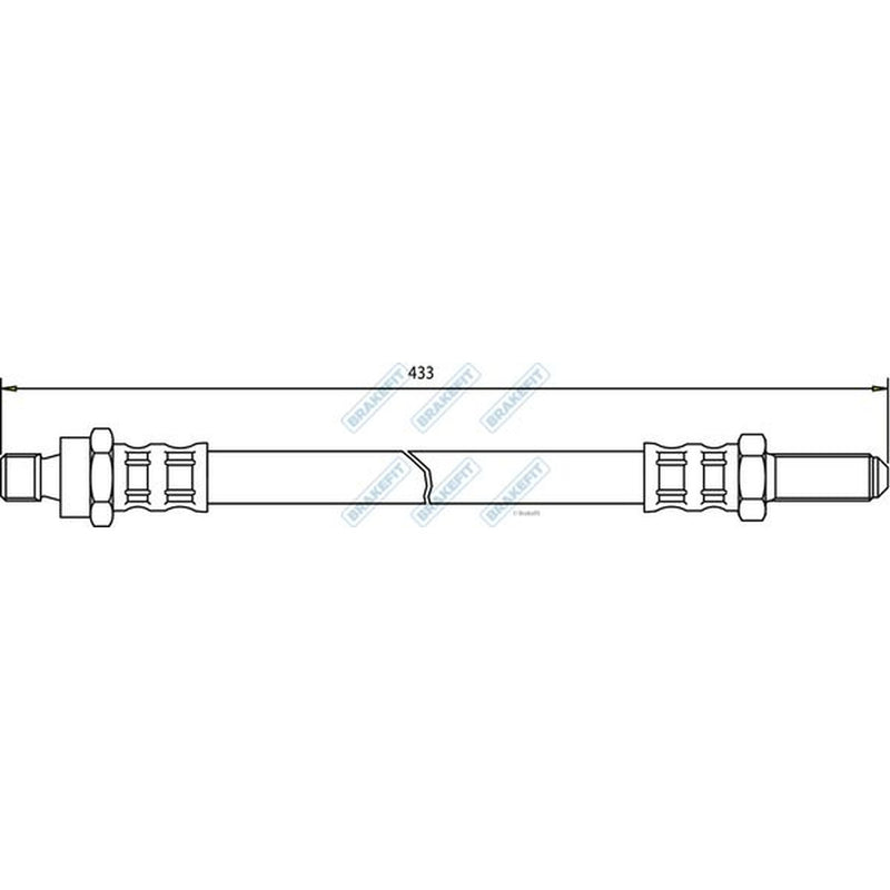 Apec Brake Hydraulic Hose Line Rear fits Land Rover 88 1971-1986 2.3