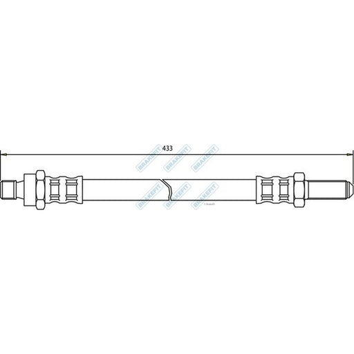 Apec Brake Hydraulic Hose Line Rear fits Land Rover 88 1971-1986 2.3