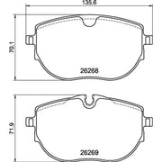 Brembo 4 x Front Brake Pad Set fits VW California T6 Camper 2015-2024 2.0