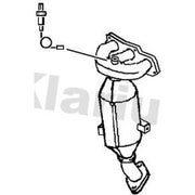 Klarius Catalyst Type Approved With Pipe fits Citroën C1 2005-2014 1.0