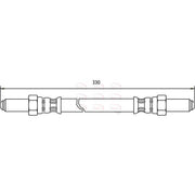 Apec Brake Hydraulic Hose Line Rear fits Ford Capri 1978-1987 1.6 2.0 2.8