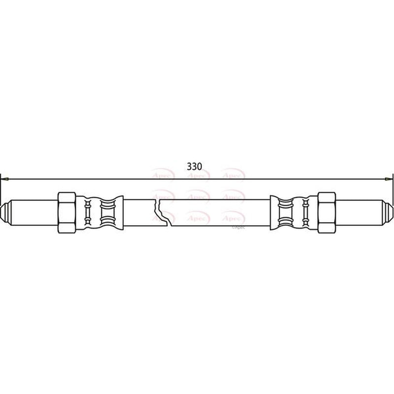 Apec Brake Hydraulic Hose Line Rear fits Ford Capri 1978-1987 1.6 2.0 2.8