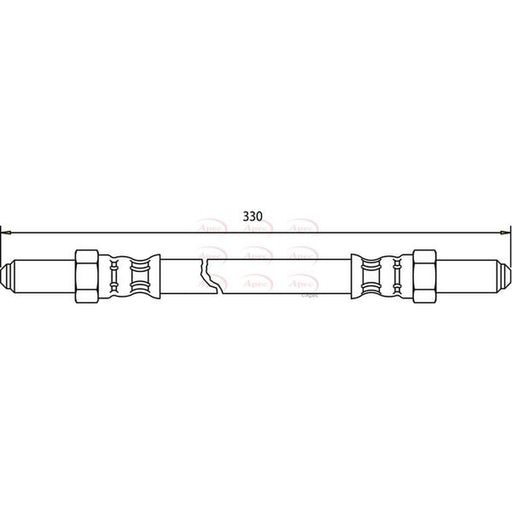 Apec Brake Hydraulic Hose Line Rear fits Ford Capri 1978-1987 1.6 2.0 2.8