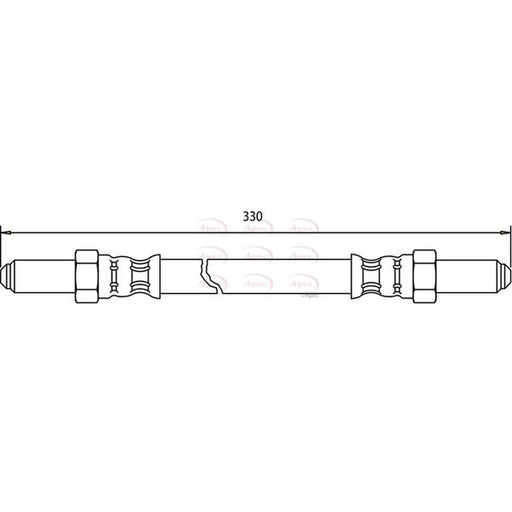 Apec Brake Hydraulic Hose Line Rear HOS3168