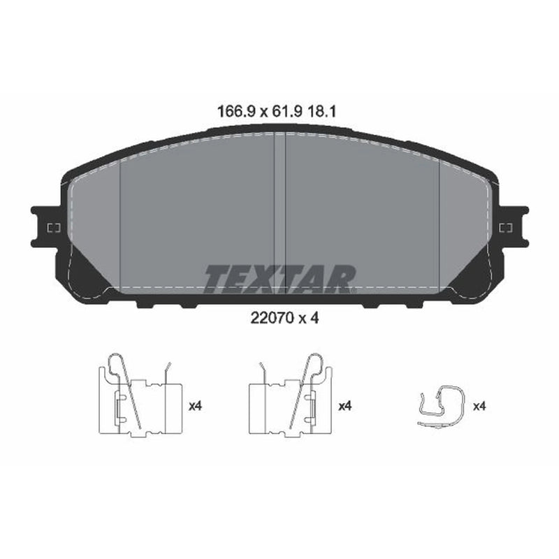Textar Front Brake Pad Set 2207001
