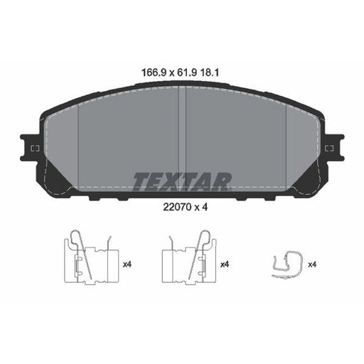 Textar Front Brake Pad Set 2207001
